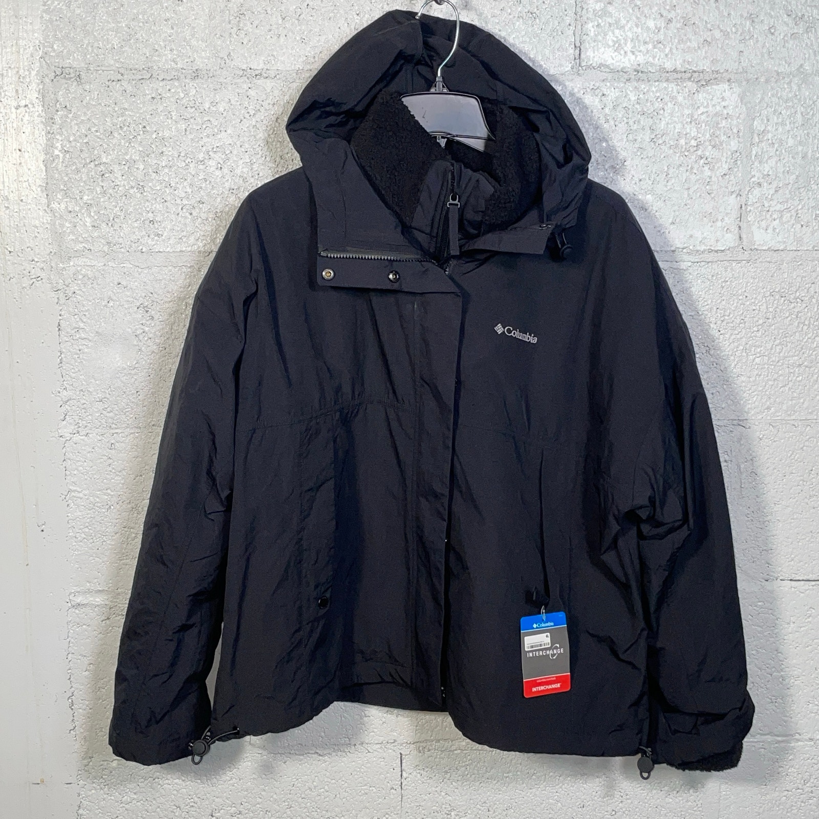 Columbia W Laurelwoods Ii Interchange Hooded Jacket Black Large